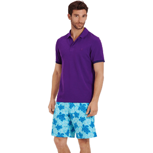 Men Others Solid - Men Cotton Polo Shirt Solid, Plum frontworn Men Others Solid - Men Cotton Polo Shirt Solid, Plum frontworn