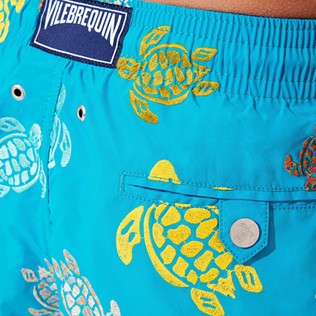 Hombre Clásico Bordado - Bañador con bordado Ronde Des Tortues para hombre - Edición limitada, Ming blue supp2 Hombre Clásico Bordado - Bañador con bordado Ronde Des Tortues para hombre - Edición limitada, Ming blue supp2