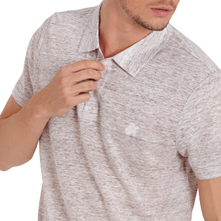 Men Others Solid - Men Linen Jersey Polo shirt Solid, Heather grey supp1 Men Others Solid - Men Linen Jersey Polo shirt Solid, Heather grey supp1