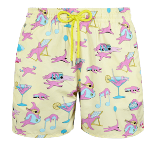 Homme CLASSIQUE Imprimé - Maillot de bain Homme Jeux de Plage, Jaune front Homme CLASSIQUE Imprimé - Maillot de bain Homme Jeux de Plage, Jaune front