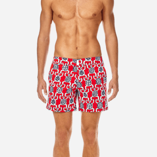 Men Fitted Printed - Primitive Turtles Superflex Fitted cut Swim shorts, Poppy red supp1 Men Fitted Printed - Primitive Turtles Superflex Fitted cut Swim shorts, Poppy red supp1