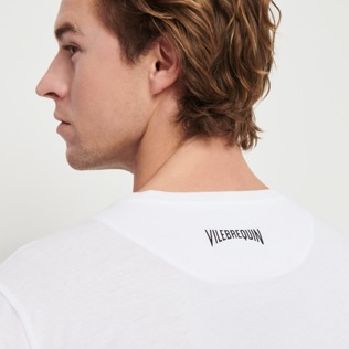 Hombre Autros Bordado - Camiseta de algodón con estampado The Year of the Tiger para hombre, Blanco detalles vista 2
