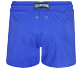 Uomo Altri Unita - Costume da bagno corto uomo stretch e aderente a tinta unita, Blu mare vista posteriore