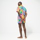 Men Others Printed - Men Bowling Shirt Linen Faces In Places - Vilebrequin x Kenny Scharf, Multicolor details view 1