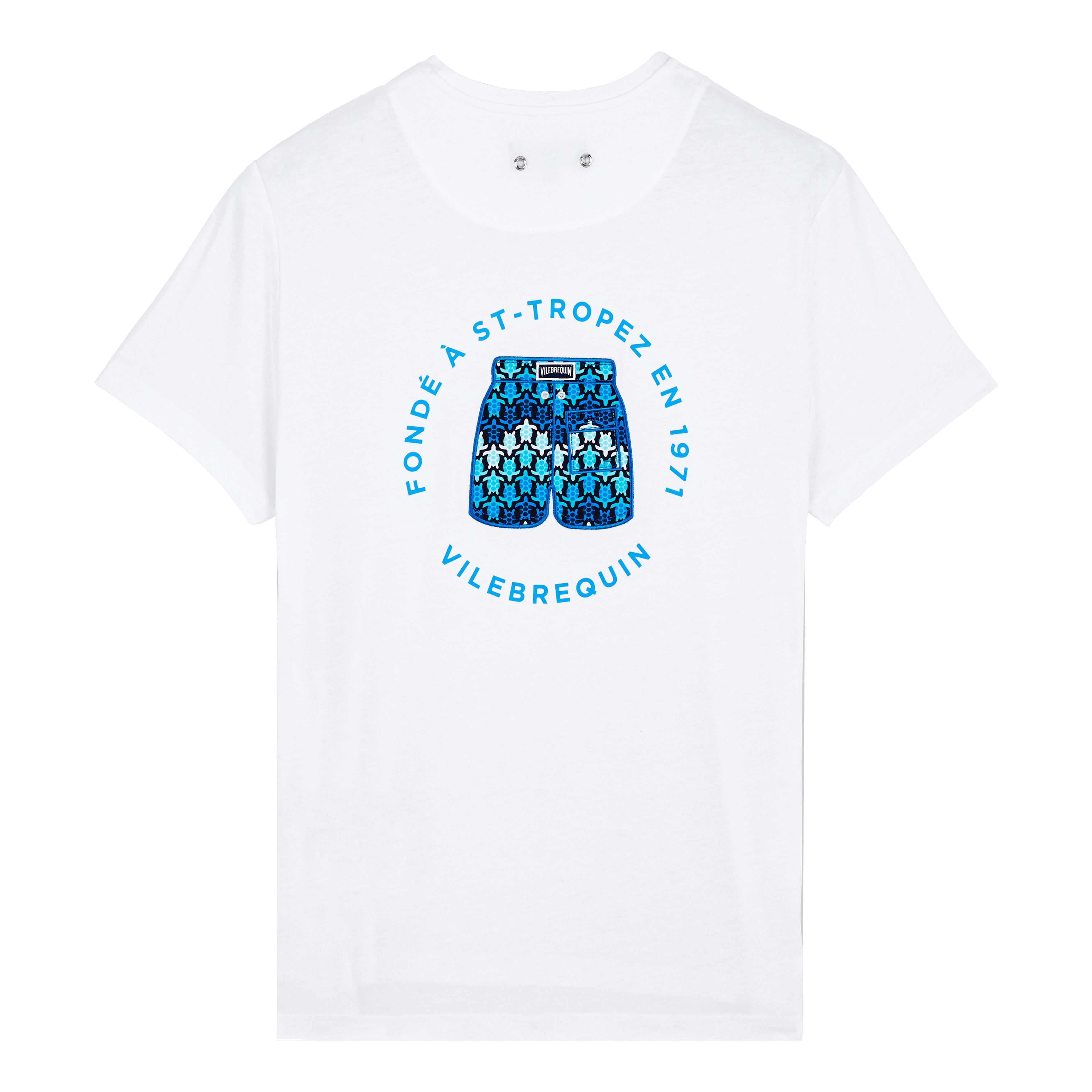 PRET A PORTER HOMME - T-Shirt en Coton Homme Imprimé Fondé à St-Tropez - TEE SHIRT - TAO - Blanc - X