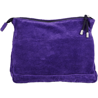 Altri Unita - Borsello da spiaggia in spugna con zip tinta unita Jacquard, Ametista back Altri Unita - Borsello da spiaggia in spugna con zip tinta unita Jacquard, Ametista back