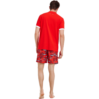 Men Others Solid - Men Cotton Polo Shirt Solid, Medicis red backworn Men Others Solid - Men Cotton Polo Shirt Solid, Medicis red backworn