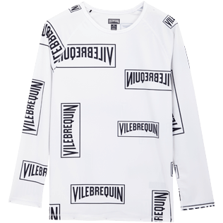 Men Others Printed - Men Rashguard Vilebrequin labels, White front Men Others Printed - Men Rashguard Vilebrequin labels, White front