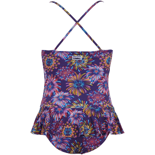 Girls Others Printed - Girls One piece Swimsuit Fireworks, Navy back view