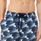 Men Classic Printed - Men Swimwear Waves, Navy details view 1