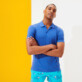 男款 Others 纯色 - 男士纯色兰精天丝 Polo 衫, Sea blue frontworn 男款 Others 纯色 - 男士纯色兰精天丝 Polo 衫, Sea blue frontworn