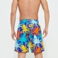 Men Others Printed - Men Stretch Long Swim Shorts Octopussy, Purple blue back worn view
