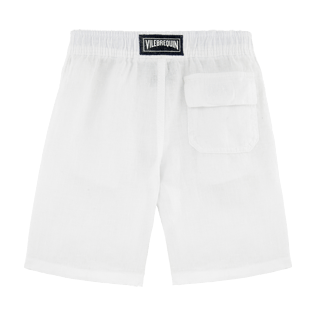 Boys Others Solid - Boys Linen Bermuda Shorts Solid, White back Boys Others Solid - Boys Linen Bermuda Shorts Solid, White back