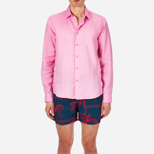Men Others Uni - Men Linen Shirt Solid, Hyacinth supp1 Men Others Uni - Men Linen Shirt Solid, Hyacinth supp1