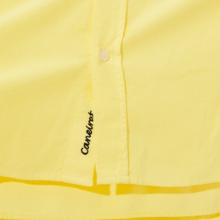 Hombre Autros Liso - Camisa en terciopelo de color liso para hombre, Limon detalles vista 2