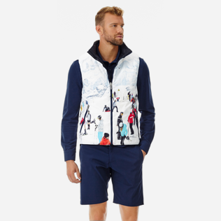 Autros Estampado - Chaleco reversible con estampado Massimo Vitali unisex, Cielo azul frontworn Autros Estampado - Chaleco reversible con estampado Massimo Vitali unisex, Cielo azul frontworn