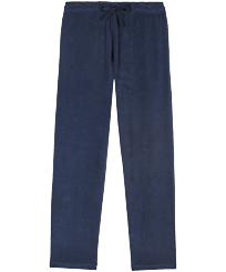 Men Others Solid - Unisex Terry Elastic Belt Pants, Navy front view