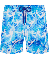 Men Others Printed - Men Swim Trunks Ultra-light and packable Paradise Vintage, Purple blue front view