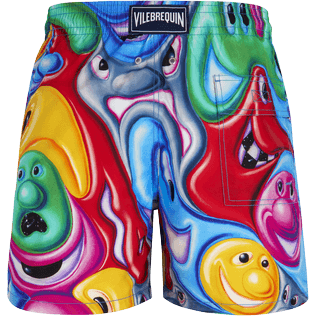 Men Others Printed - Men Swim Trunks Faces In Places - Vilebrequin x Kenny Scharf, Multicolor back view