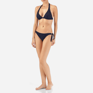 Women Classic brief Lazercut - Micro Ronde des Tortues Bikini bottom, Navy frontworn Women Classic brief Lazercut - Micro Ronde des Tortues Bikini bottom, Navy frontworn