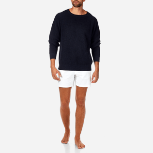 Men Sweaters Solid - Cotton Linen Pull Over, Jeans blue supp4 Men Sweaters Solid - Cotton Linen Pull Over, Jeans blue supp4