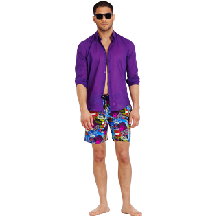 Andere Uni - Unisex Solid Hemd aus Baumwollschleier, Pflaume supp2 Andere Uni - Unisex Solid Hemd aus Baumwollschleier, Pflaume supp2