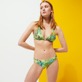 Mujer Braguitas Estampado - Braguita de bikini de talle medio con estampado Jungle Rousseau para mujer, Jengibre vista frontal desgastada