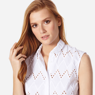 Femme AUTRES Brodé - Chemise en Coton Femme Broderies Anglaises, Blanc supp1 Femme AUTRES Brodé - Chemise en Coton Femme Broderies Anglaises, Blanc supp1