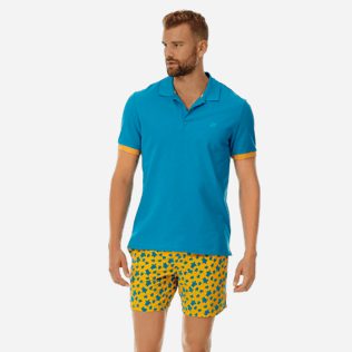 男款 Others Solid - 男士纯色全棉珠地 Polo 衫, Seychelles frontworn 男款 Others Solid - 男士纯色全棉珠地 Polo 衫, Seychelles frontworn