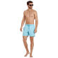 Men Swim Trunks Embroidered Perspective Fish Lagoon details view 2