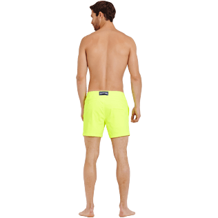 Homme CEINTURE PLATE Uni - Maillot de bain Homme Court Stretch Ceinture Plate Prince de Galles, Jaune fluo backworn Homme CEINTURE PLATE Uni - Maillot de bain Homme Court Stretch Ceinture Plate Prince de Galles, Jaune fluo backworn