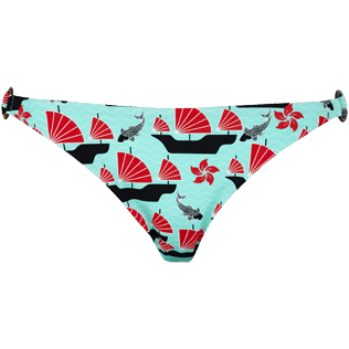 Donna Slip classico Stampato - Slip bikini donna da allacciare Hong Kong, Menta front Donna Slip classico Stampato - Slip bikini donna da allacciare Hong Kong, Menta front