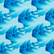 Bas de maillot de bain culotte midi femme Micro Waves, Bleu lazuli 