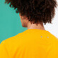 Hombre Autros Liso - Camiseta de algodón orgánico de color liso para hombre, Albaricoque detalles vista 1
