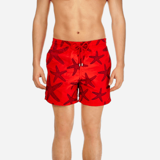 Men Embroidered Embroidered - Men Swimtrunks Embroidered Starlettes - Limited Edition, Poppy red supp1 Men Embroidered Embroidered - Men Swimtrunks Embroidered Starlettes - Limited Edition, Poppy red supp1