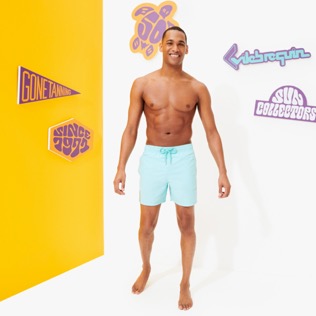 Picture of Men Others Solid - Men Swimwear Solid, Lagoon details view 2 Picture of Men Others Solid - Men Swimwear Solid, Lagoon details view 2