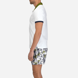 Men Others Solid - Men Cotton Pique Polo shirt Multicolor, White supp3 Men Others Solid - Men Cotton Pique Polo shirt Multicolor, White supp3