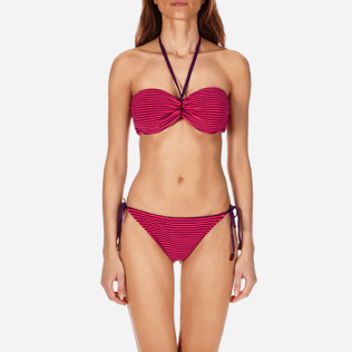 Damen Klassische Höschen Grafisch - Gestreifte Bikinihose aus Frottee für Damen, Amethyst supp1 Damen Klassische Höschen Grafisch - Gestreifte Bikinihose aus Frottee für Damen, Amethyst supp1