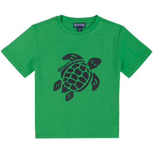 Garçons AUTRES Imprimé - T-Shirt garçon en Coton Turtles effet 3D, Vert pelouse front Garçons AUTRES Imprimé - T-Shirt garçon en Coton Turtles effet 3D, Vert pelouse front