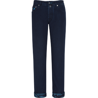 Uomo Altri Stampato - Jeans uomo 5 tasche Requins 3D, Dark denim w1 vista frontale