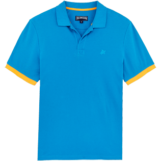 男款 Others Solid - 男士纯色全棉珠地 Polo 衫, Seychelles front 男款 Others Solid - 男士纯色全棉珠地 Polo 衫, Seychelles front