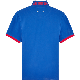 Uomo Altri Unita - Polo uomo in piquet di cotone tinta unita, Blu mare back Uomo Altri Unita - Polo uomo in piquet di cotone tinta unita, Blu mare back