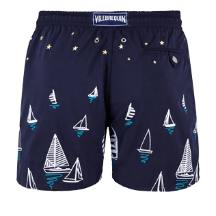 Hombre Bordados Bordado - Bañador bordado con estampado Porto Cervo para hombre - Edición limitada, Azul marino back Hombre Bordados Bordado - Bañador bordado con estampado Porto Cervo para hombre - Edición limitada, Azul marino back