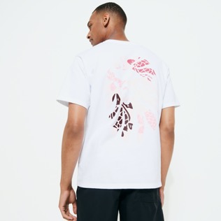 Hombre Autros Estampado - Camiseta con estampado Turtles para hombre de Vilebrequin x BAPE® BLACK, Blanco vista trasera desgastada