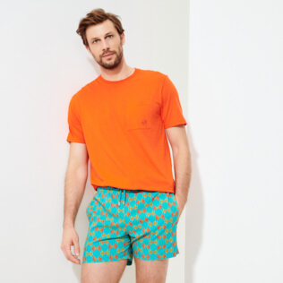 Men Stretch classic Printed - Men Stretch Swimwear Fishes in Love, Light azure supp2 Men Stretch classic Printed - Men Stretch Swimwear Fishes in Love, Light azure supp2