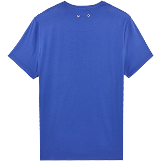 Hombre Autros Liso - Camiseta de algodón mercerizado liso con cuello de pico para hombre, Mar azul back Hombre Autros Liso - Camiseta de algodón mercerizado liso con cuello de pico para hombre, Mar azul back
