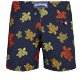 Men Embroidered Swim Shorts Ronde Des Tortues - Limited Edition Navy back view