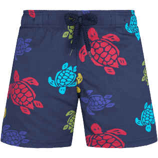 Boys Stretch Swim Shorts Ronde Des Tortues Navy front view