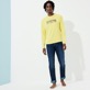 Hombre Autros Liso - Camiseta de algodón de manga larga para hombre, Limon detalles vista 5