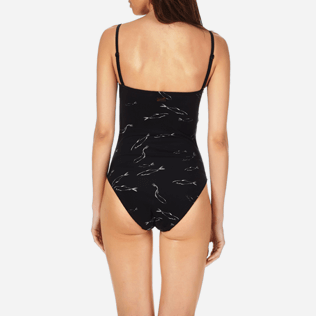 Femme Une Pièce Imprimé - Maillot de bain Une pièce Bustier Femme Fish Dance, Noir supp2 Femme Une Pièce Imprimé - Maillot de bain Une pièce Bustier Femme Fish Dance, Noir supp2